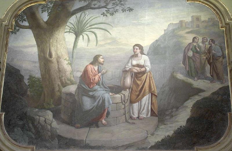 La Samaritana al pozzo - 1886 - affresco - chiesa di San Martino vescovo - Sovere (BG)